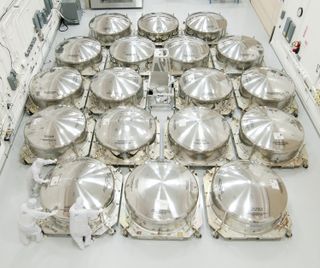 The primary mirror segments for NASA's James Webb Space Telescope are packed up for shipping.
