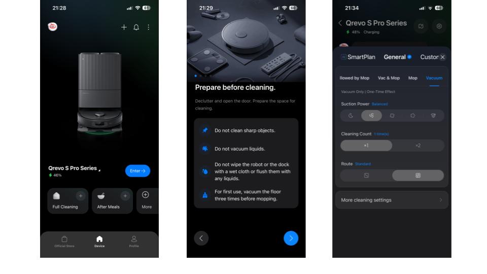 screenshot of roborock app on set up