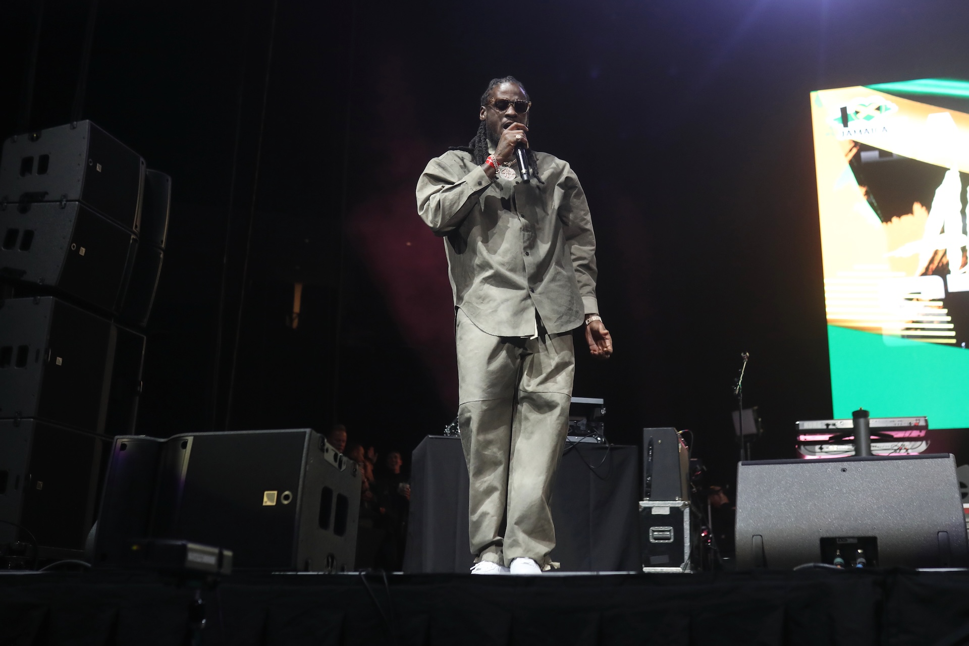 Aidonia performs during the 2025 Jamaica Strong Benefit Concert at UBS Arena on December 12, 2025 in Elmont, New York