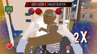 Fistfighting a passenger in Troleu.