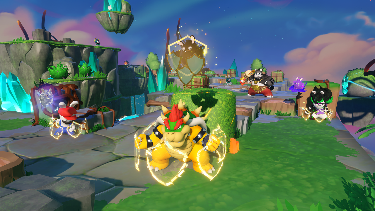 Bowser using Exosphere in Mario + Rabbids Sparks of Hope