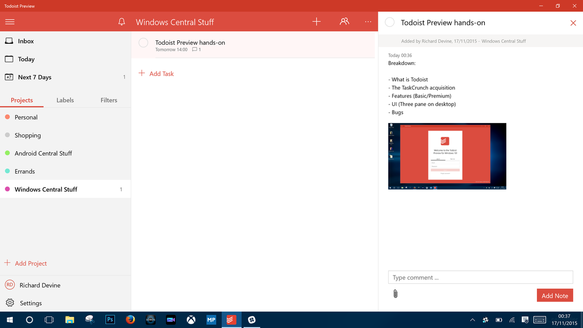 Todoist for Windows 10