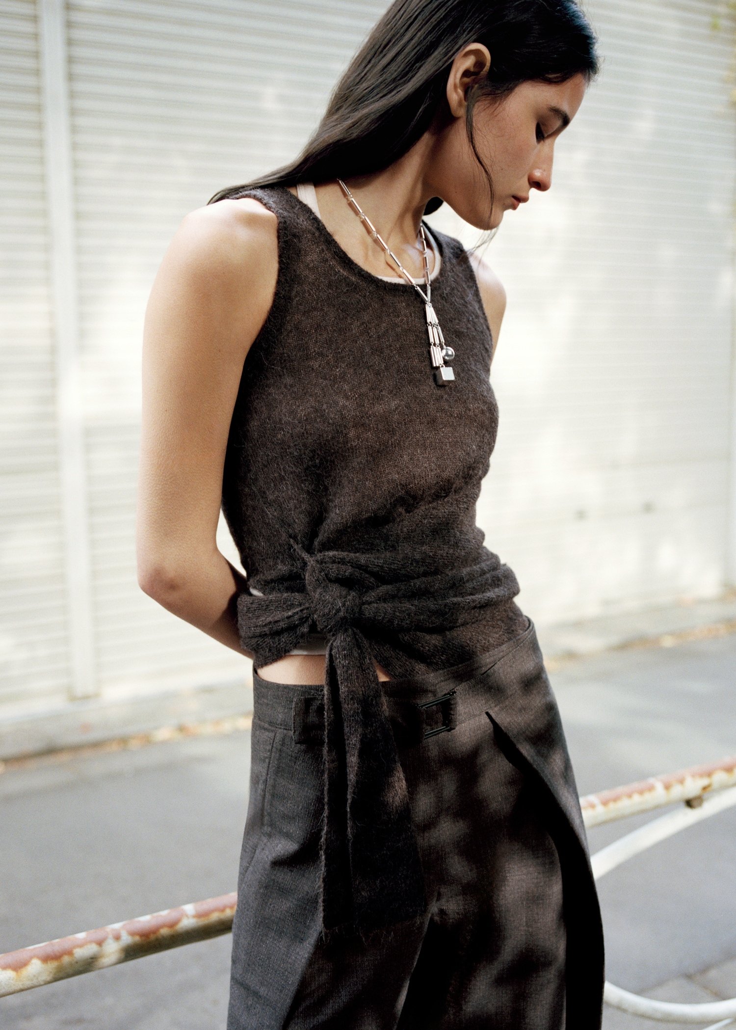 Asymmetrical Semi-Sheer Alpaca Top - Women | Mango Usa