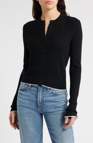 The Signature Open Knit Cardigan