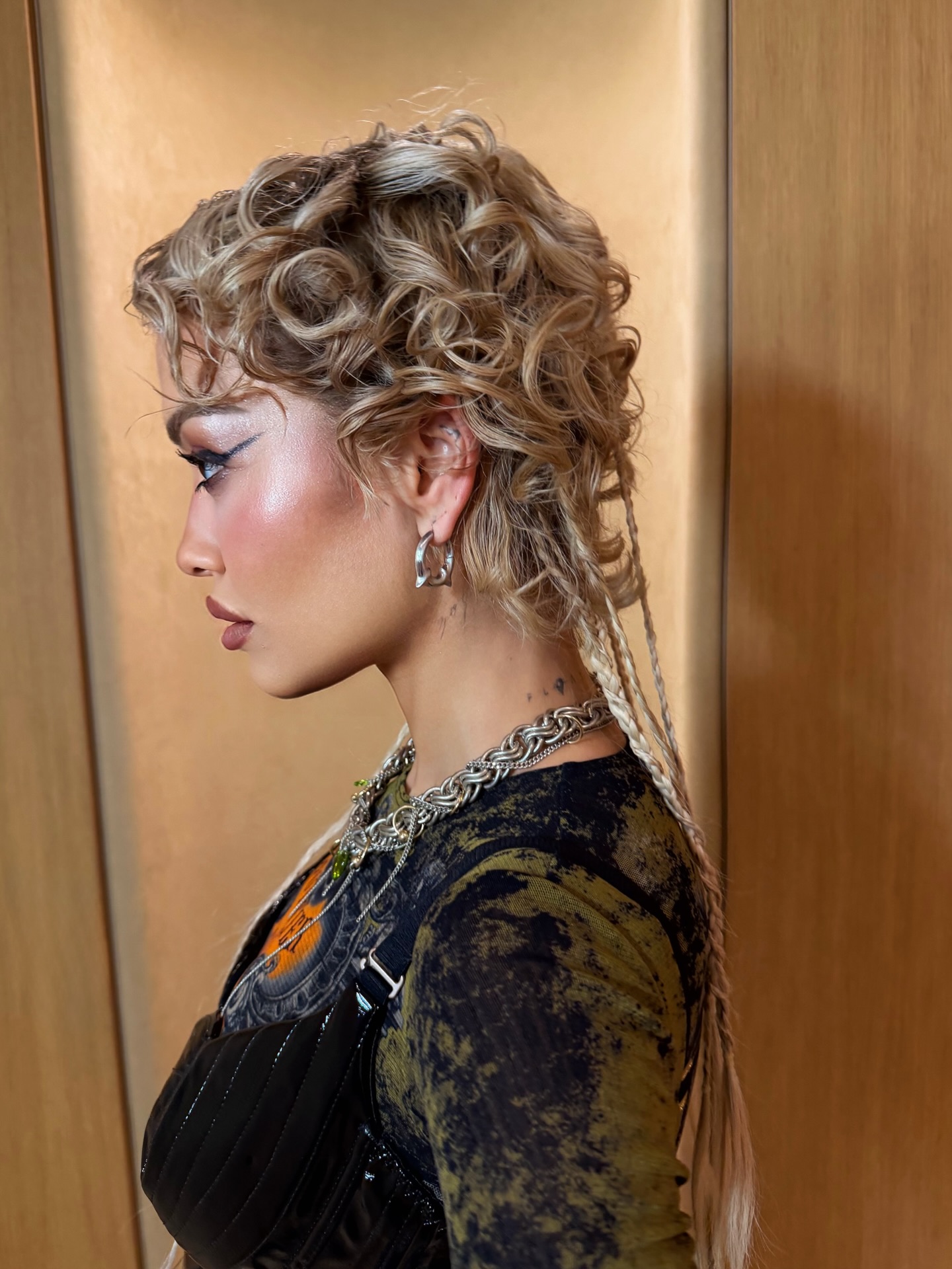 Rita Ora with baby braids curly hairstyles
