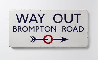 ’Way Out’ sign at Brompton Road