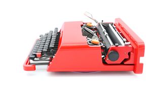 red typewriter