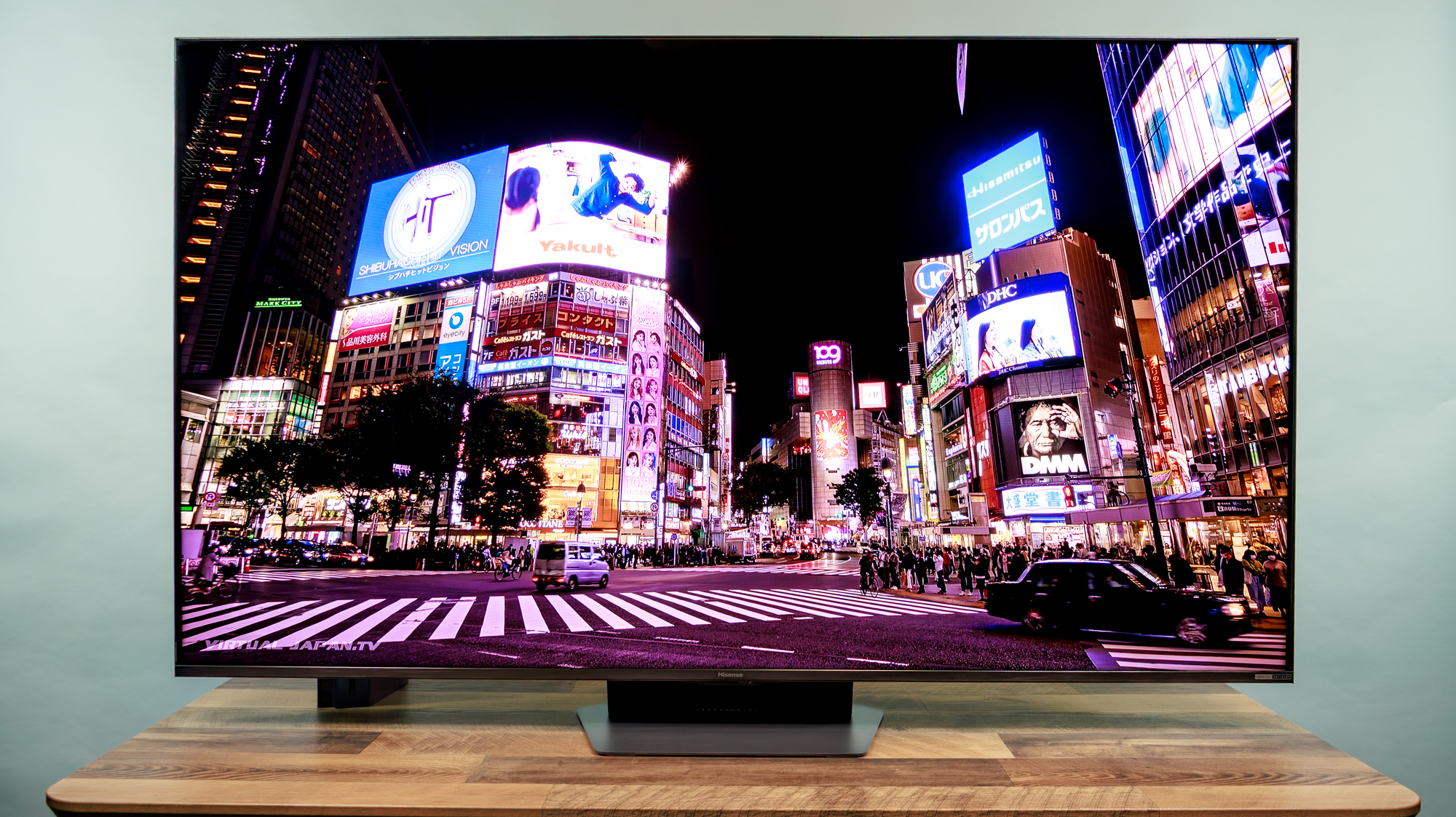 Hisense UR9 RGB Mini-LED TV on a desk