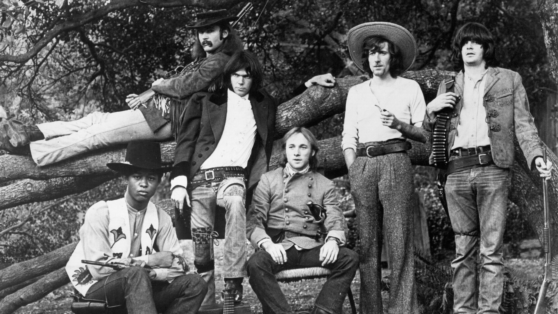 Crosby Stills Nash & Young promo photo from 1969
