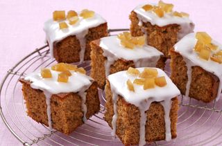 Iced gingerbread squares