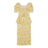 Alessandra Rich Belted floral-print silk-jacquard peplum midi dress, £1,690 | Net-A-Porter