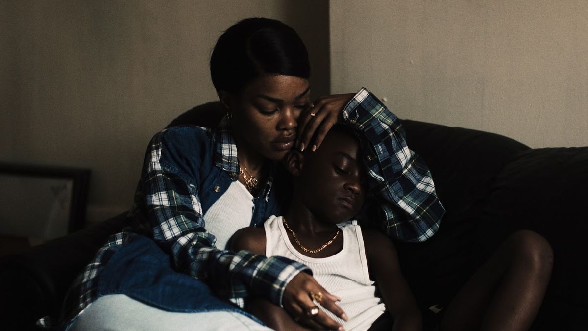 Teyana Taylor and Aaron Kingsley Adetola in A Thousand and One