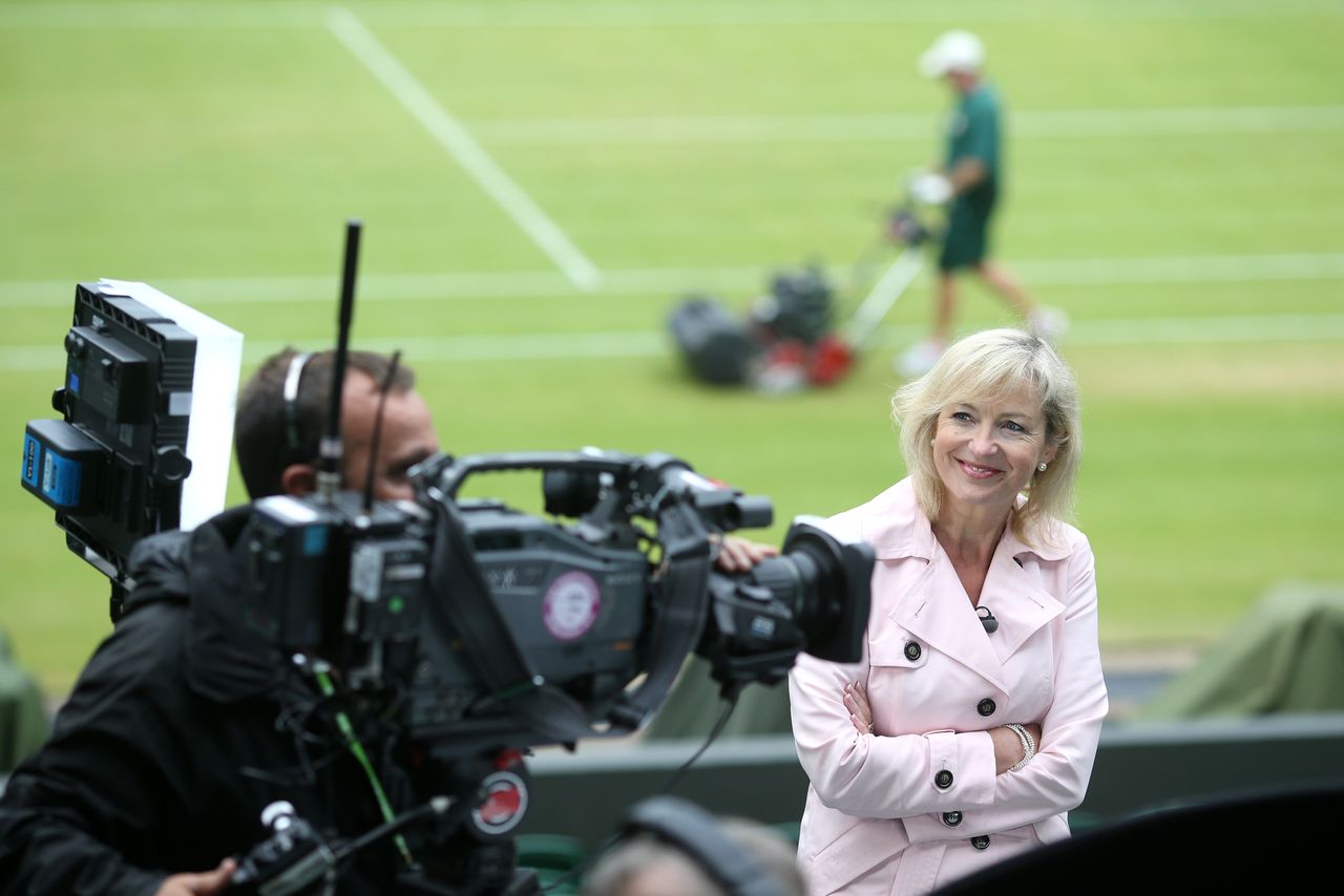 Carol Kirkwood at Wimbledon tennis tournament