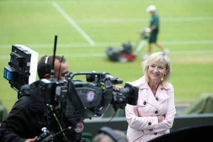 Carol Kirkwood at Wimbledon tennis tournament