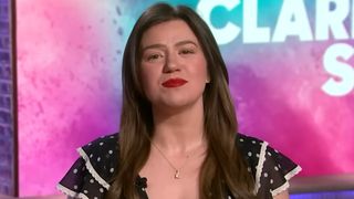 Kelly Clarkson is shown on The Kelly Clarkson Show.