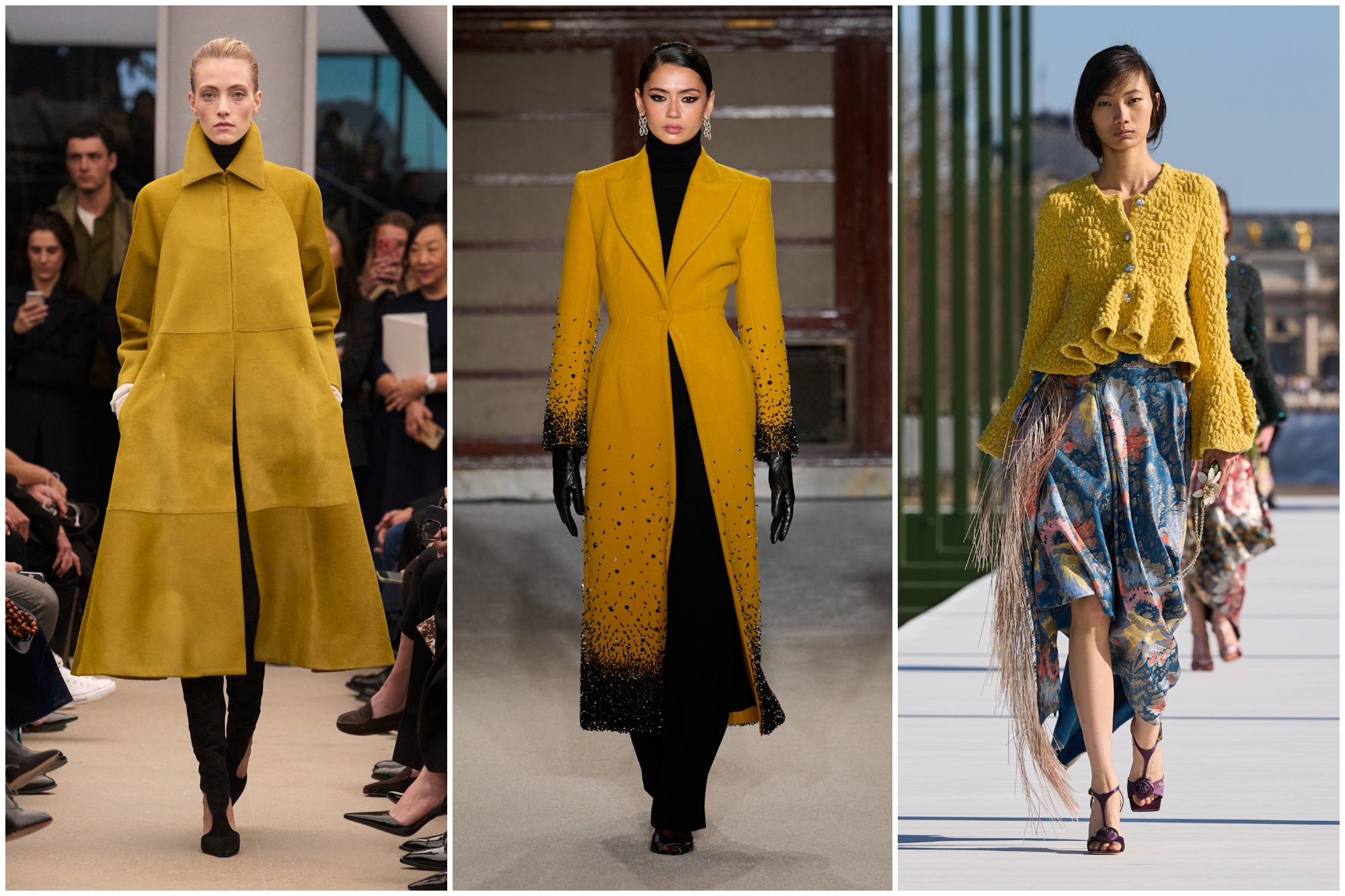 mustard yellow on the fall 2026 runways of alaia, sergio hudson, and dior