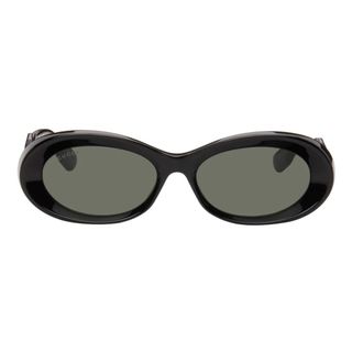 Gucci Black Oval Sunglasses