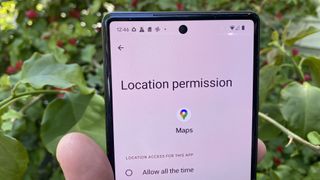 location permissions on a Pixel 6