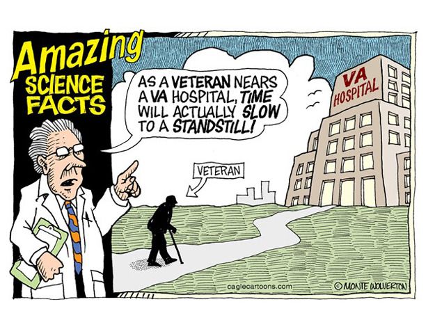 Editorial cartoon VA timeline