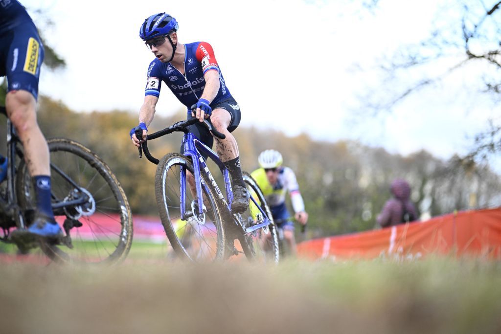 riders during men's dublin uci cyclocross world cup 2024