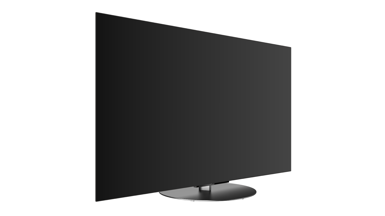 The Panasonic Z86C OLED TV, pictured at an angle against a white background