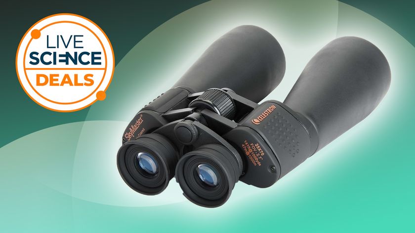 Celestron SkyMaster 25x70 on a green background