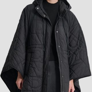 Oversize Quilted Hooded Cape