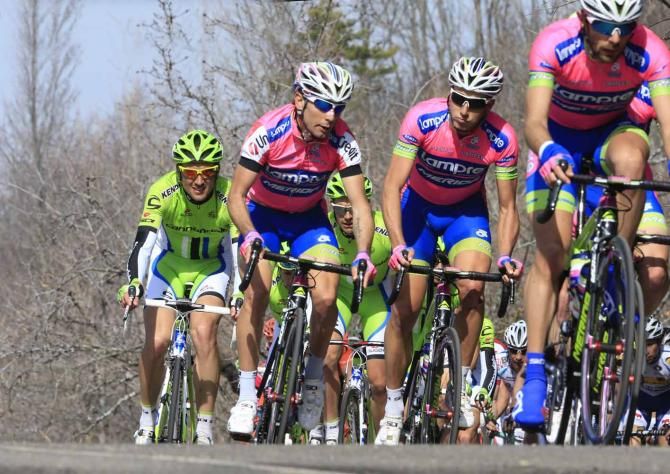 Lampre set the tempo in defence of Diego Ulissi's overall lead.