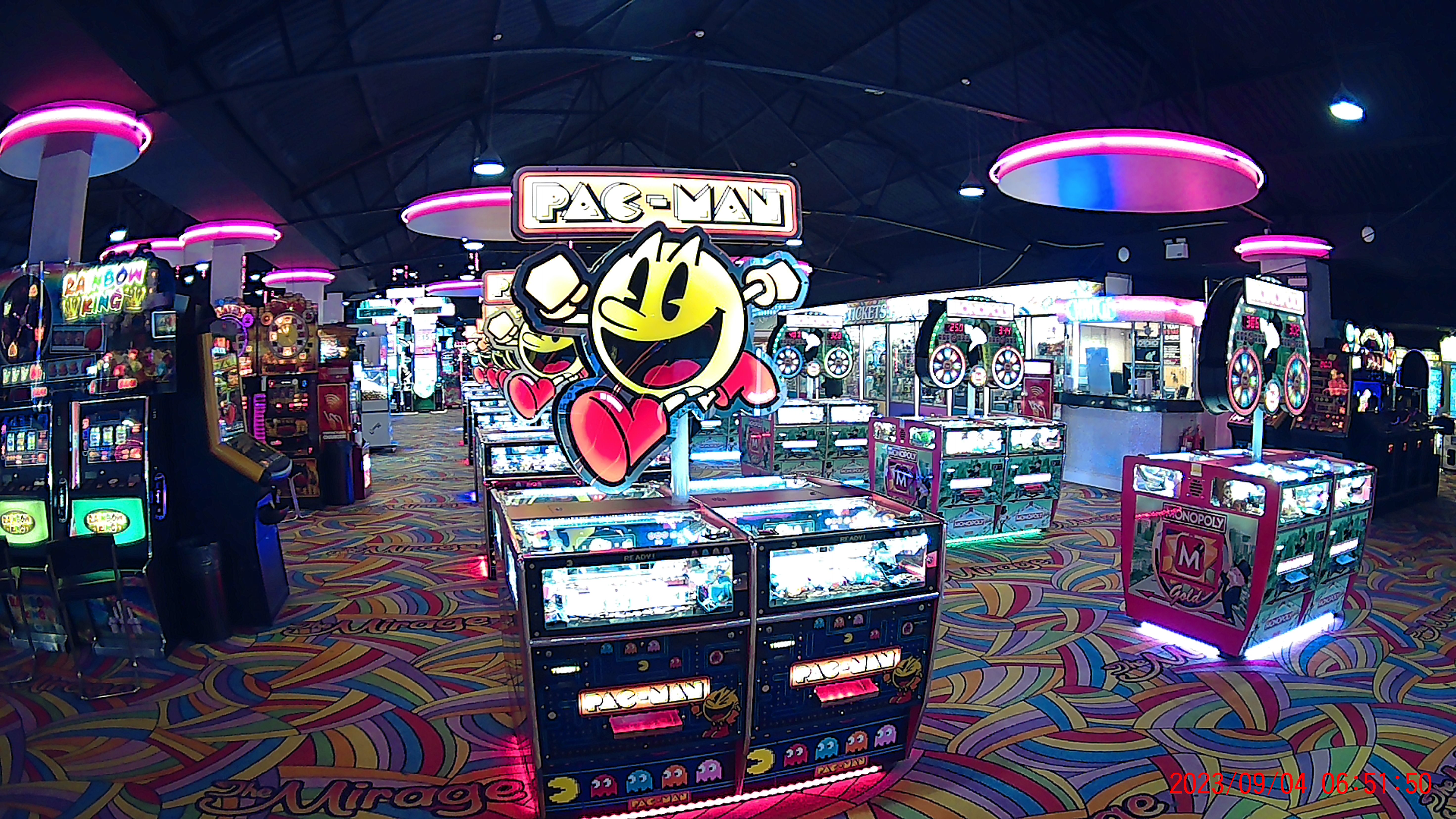 Photo of an arcade taken with the night camera on the SJCAM SJ20 action camera