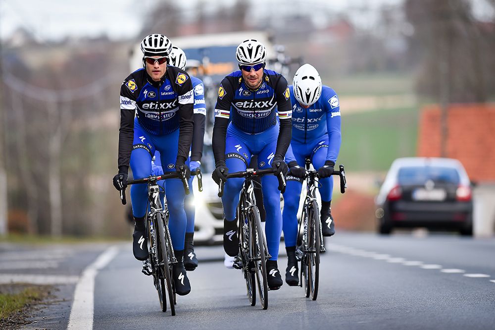Etixx-Quickstep pre-ride the Tour of Flanders route