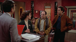 Elaine, George and Jerry in The Chinese Restaurant, one of the best seinfeld episodes