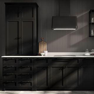 Dark IKEA kitchen