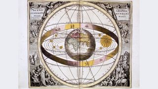 The geocentric model was refined by Claudius Ptolemaeus (also known as Ptolemy) in his treatise Almagest.
