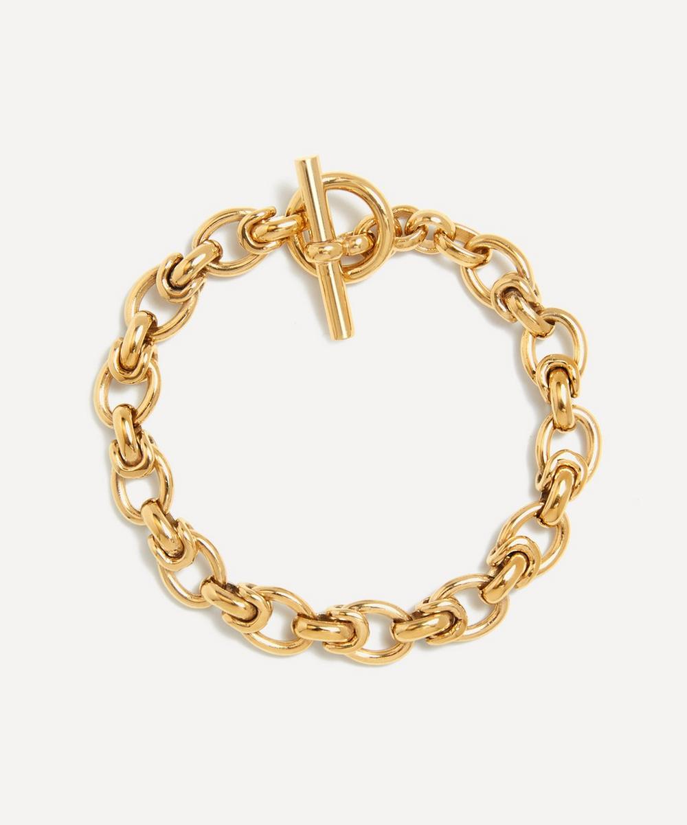 18ct Gold-Plated Small Interlock Chain Bracelet