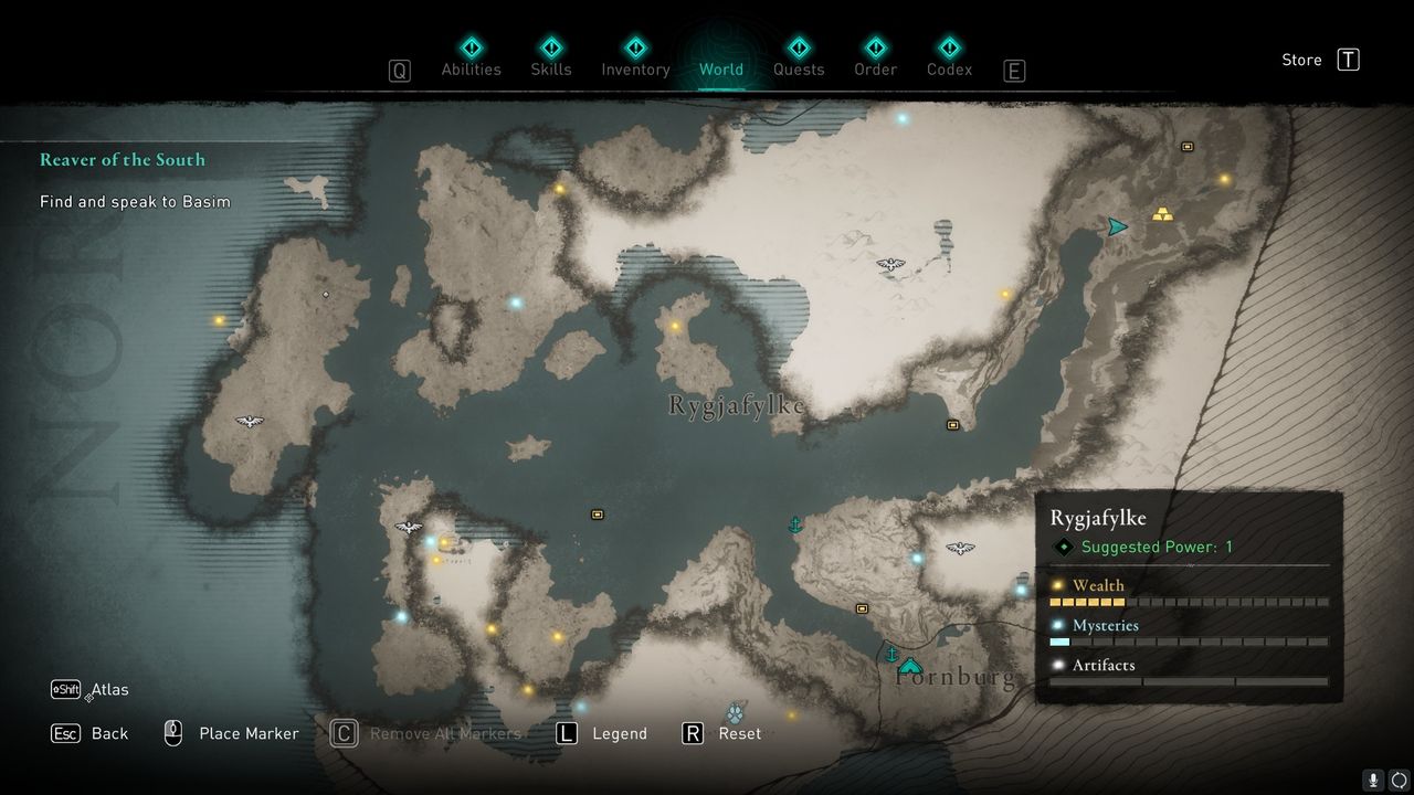 ac valhalla Rygjafylke treasure hoard map location