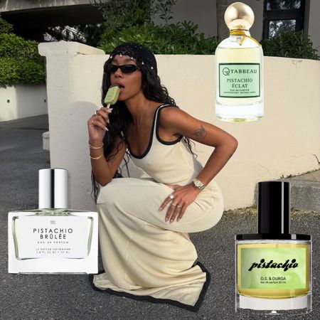 Pistachio perfume collage