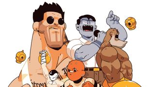 2D art; male cartoon characters shouting