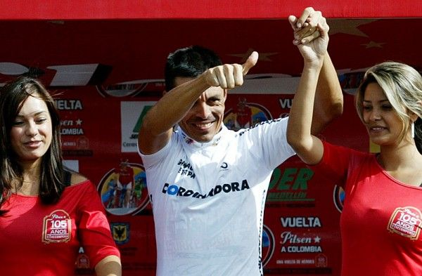 Thumbs up for Pena after a nice stage win.