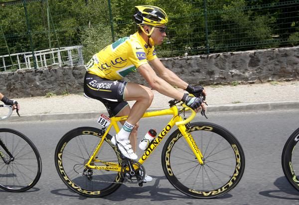 Thomas Voeckler (Europcar) on his shiny new bike.