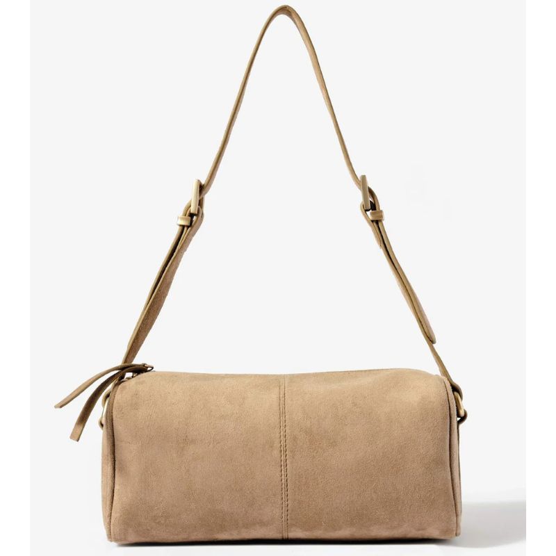 Mint Velvet , Matilda Tan Suede Shoulder Bag