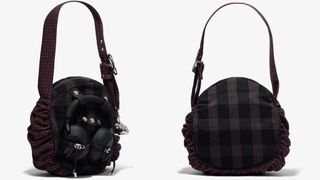 Front and rear view of the Chopova Lowena headphone bag