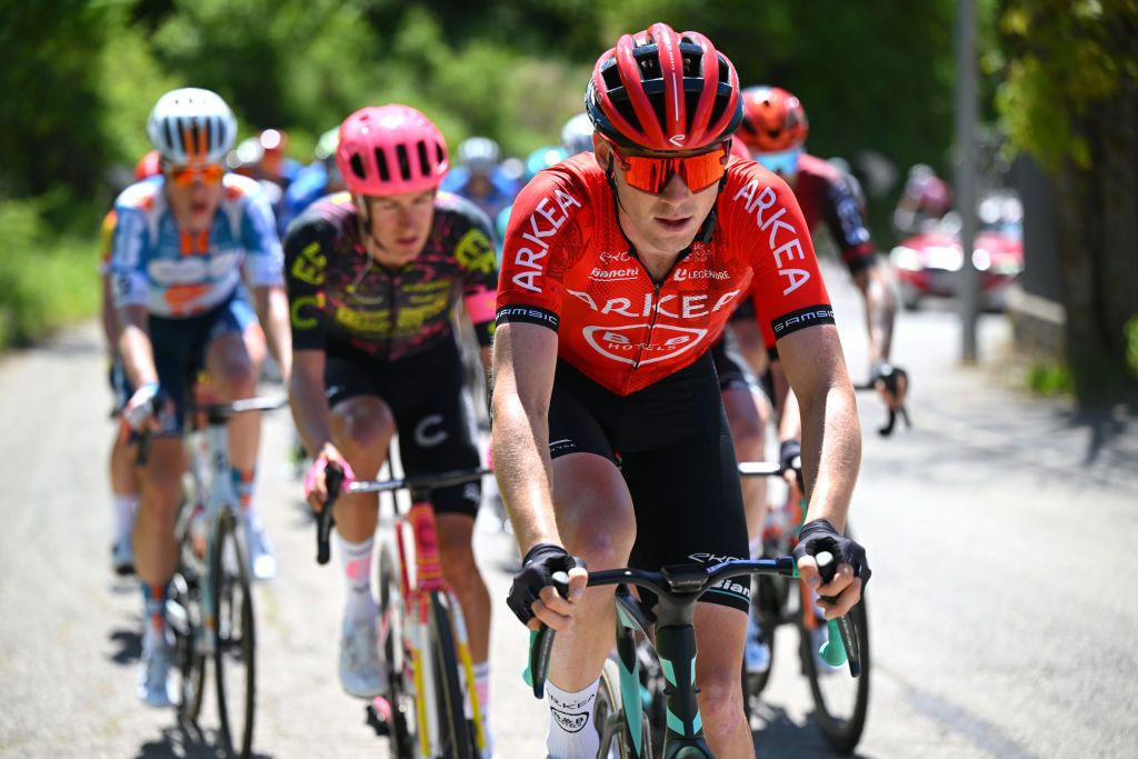 PRATI DI TIVO ITALY MAY 11 David Dekker of Netherlands and Team Arkea BB Hotels competes during the 107th Giro dItalia 2024 Stage 8 a 152km stage from Spoleto to Prati di Tivo 1451m UCIWT on May 11 2024 in Prati di Tivo Italy Photo by Tim de WaeleGetty Images