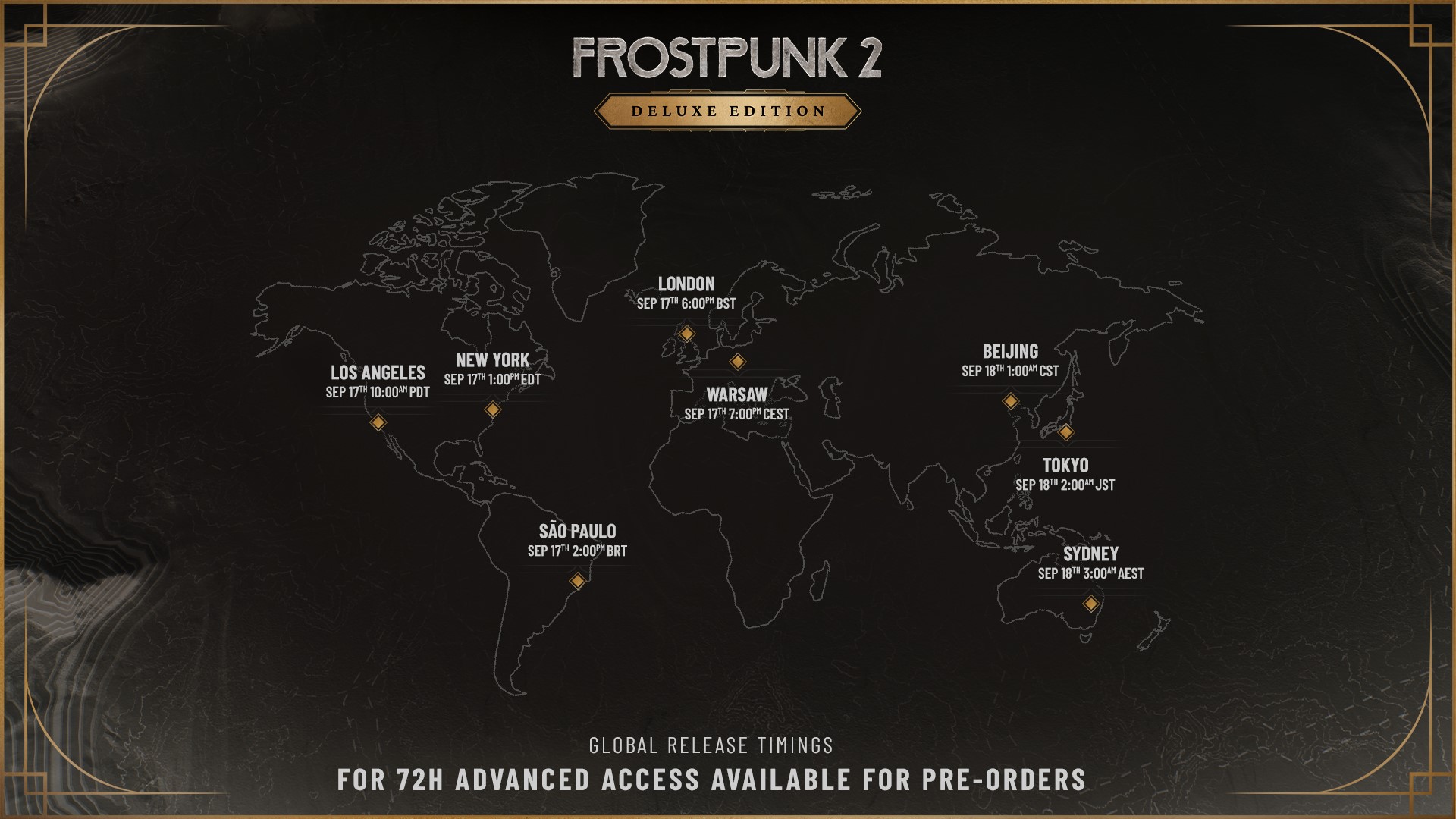 Frostpunk 2 early access times and global release date