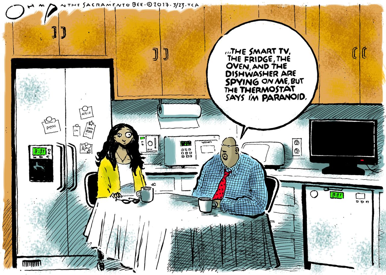 Political Cartoon U.S. Spying FBI Leaks Microwave Surveillance