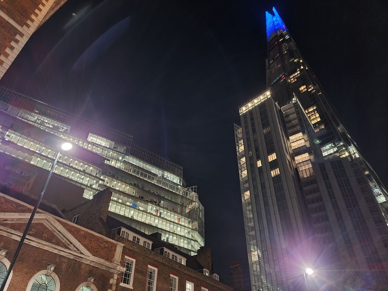 The Note 20 performs well at night. Some of the lens flare may have been caused by a little grease on the lens.