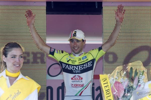 Oscar Gatto (Farnese Vini) on the podium