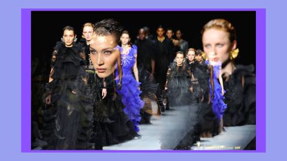 What is pretty privilege? Pictured: This image was created using multiple exposure in camera) Bella Hadid walks the runway during the Alberta Ferretti fashion show as part of Milan Fashion Week Fall/Winter 2020-2021 on February 19, 2020 in Milan, Italy