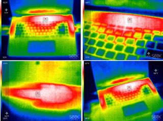 Under heavy load the Spectre x360 15 never gets above 111℉ (44°C)