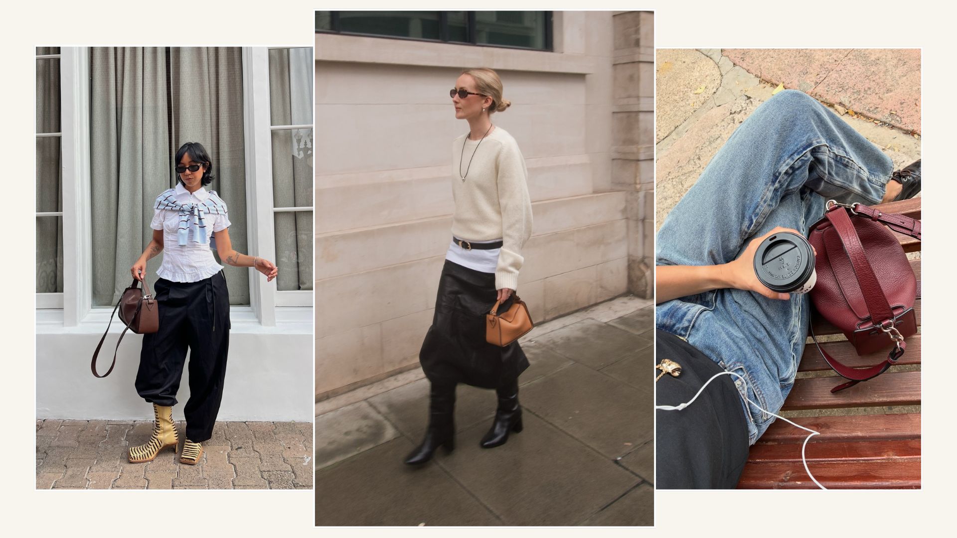 Three women carry The Horse Clementine bag