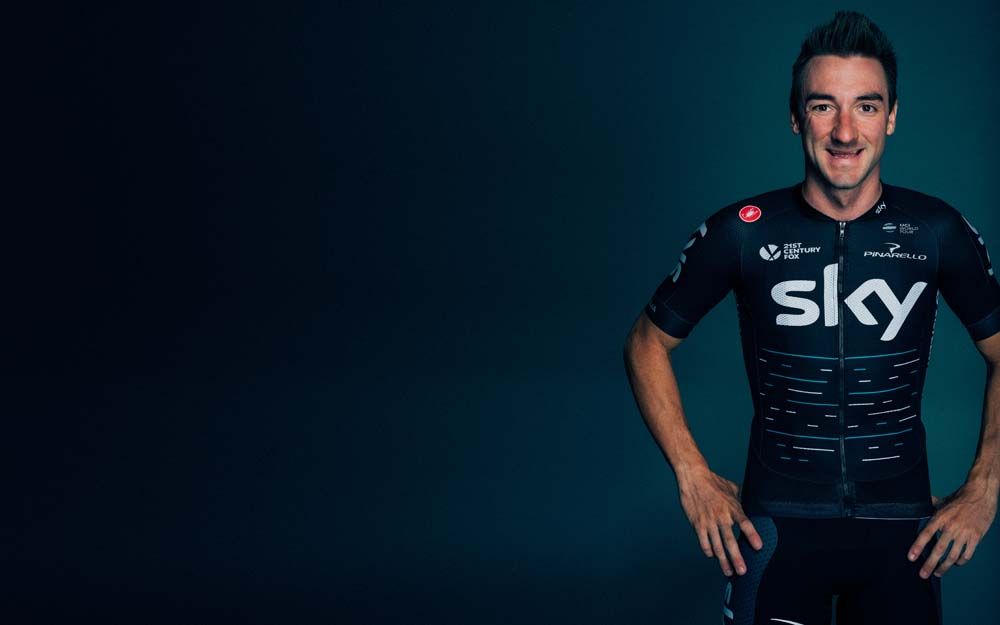 Olympic omnium champion Elia Viviani wears the new kit